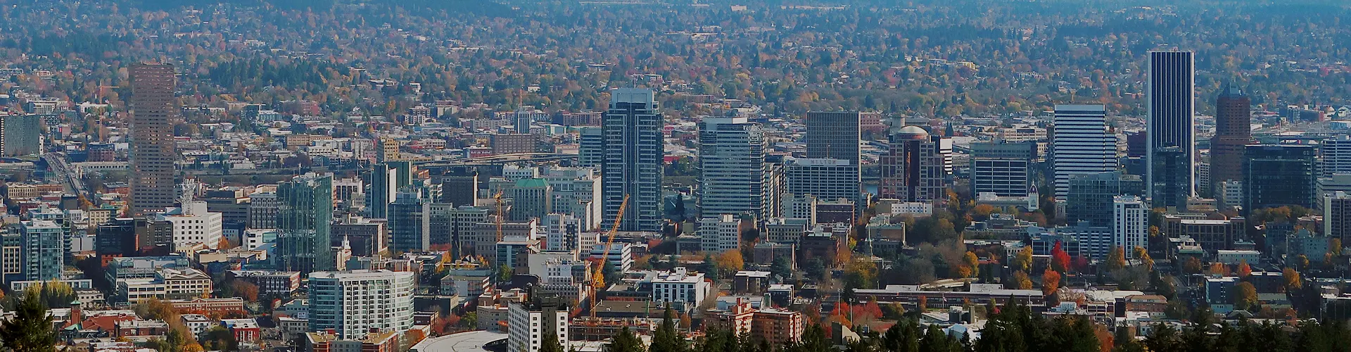 Panoramic shot of downtown Portland, Oregon